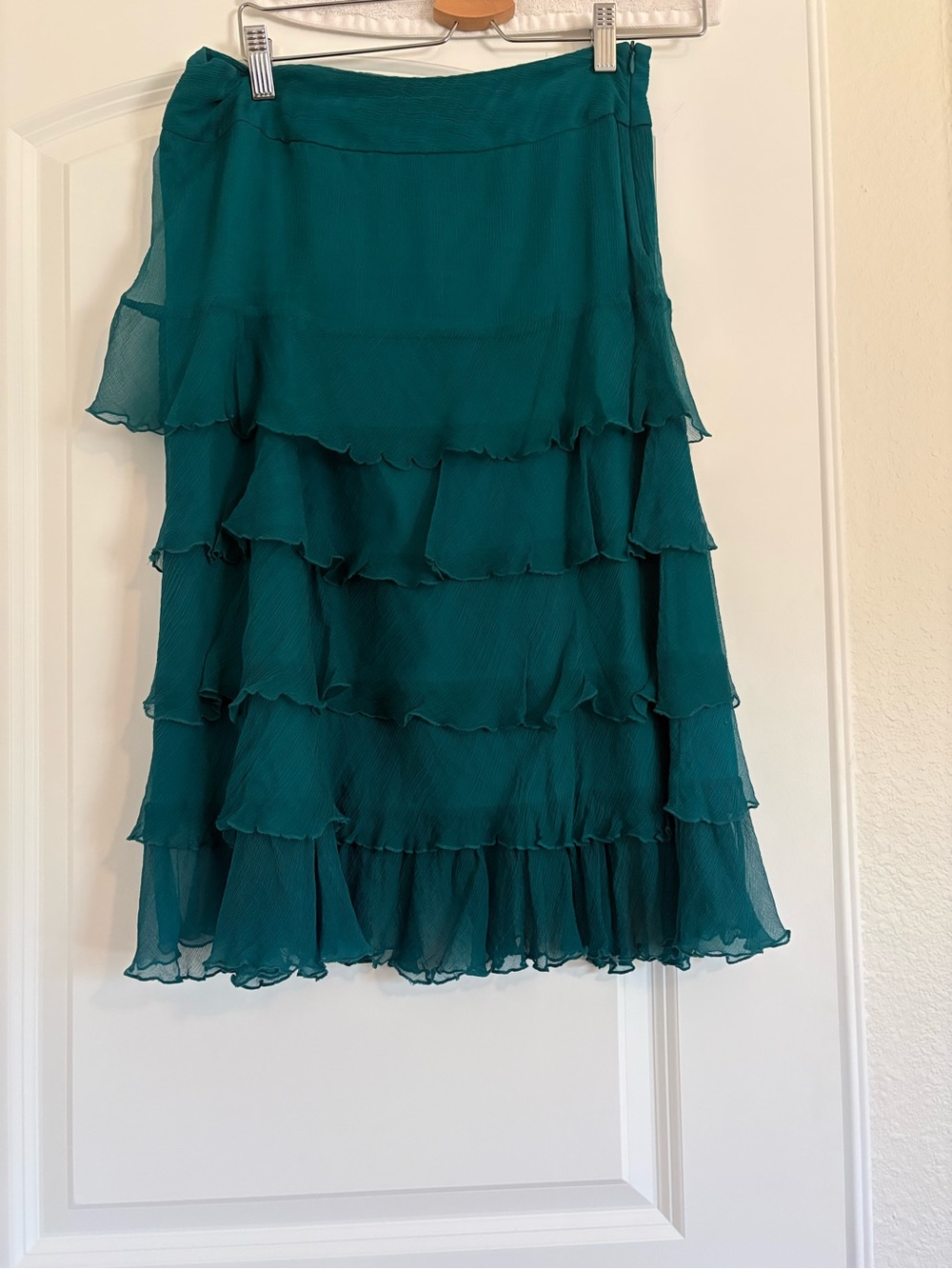Teal Tiered Ruffle Women's Skirt